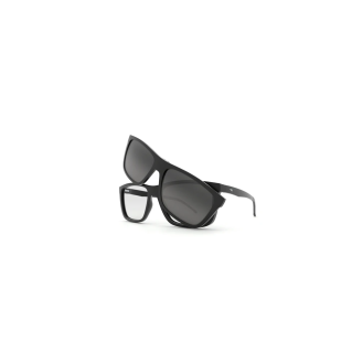 Óculos de Grau HB Switch 0380-0243-50 Quadrado e Acetato Clip On MATTE BLACK POLARIZED GRAY