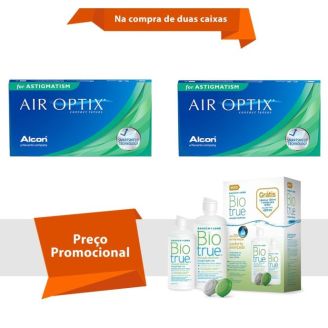 Combo Air Optix para Astigmatismo com BioTrue