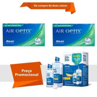 Combo Air Optix para Astigmatismo com Renu Fresh