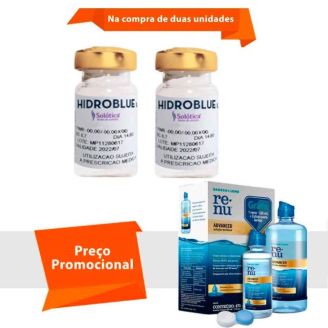 Combo Hidroblue UV Tórica para Astigmatismo Com Renu Advanced