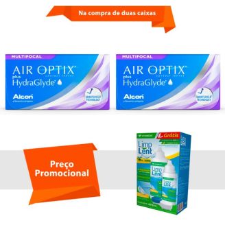 Combo Air Optix plus HydraGlyde Multifocal com Limp Lent