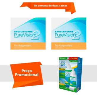 Combo Purevision 2 para Astigmatismo com Limp Lent