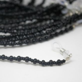 Cordão para óculos com Miçangas pretas Vanin