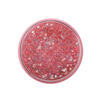 Estojo porta lentes Glitter Estrela + Pinça e Ventosa Pink