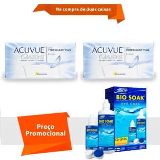 Combo Acuvue Oasys com Hydraclear Plus com Bio Soak