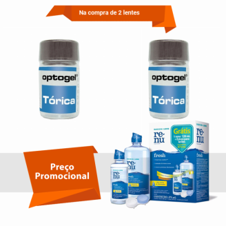 Combo Optogel Tórica para Astigmatismo Com Renu Fresh