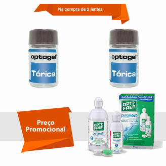 Combo Optogel Tórica para Astigmatismo Alto Grau com Opti Free
