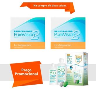 Combo Purevision 2 para Astigmatismo com Biotrue