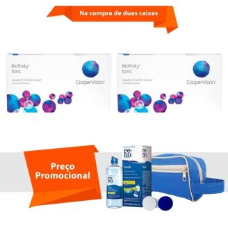 Combo Biofinity Toric com Kit Renu Fresh