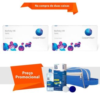 Combo Biofinity XR Toric para Astigmatismo com Kit Renu Fresh