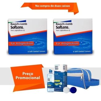 Combo Soflens Toric para Astigmatismo com Kit Renu Fresh