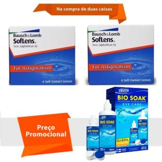 Combo Soflens Toric para Astigmatismo com Bio Soak