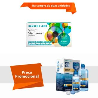 Combo Soflens Starcolors II Sem Grau Com Renu Advanced
