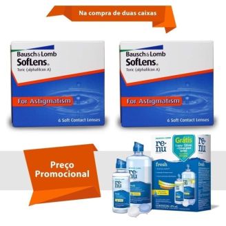Combo Soflens Toric para Astigmatismo com Renu Fresh